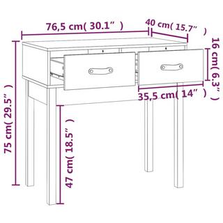 VidaXL Table console bois de pin  