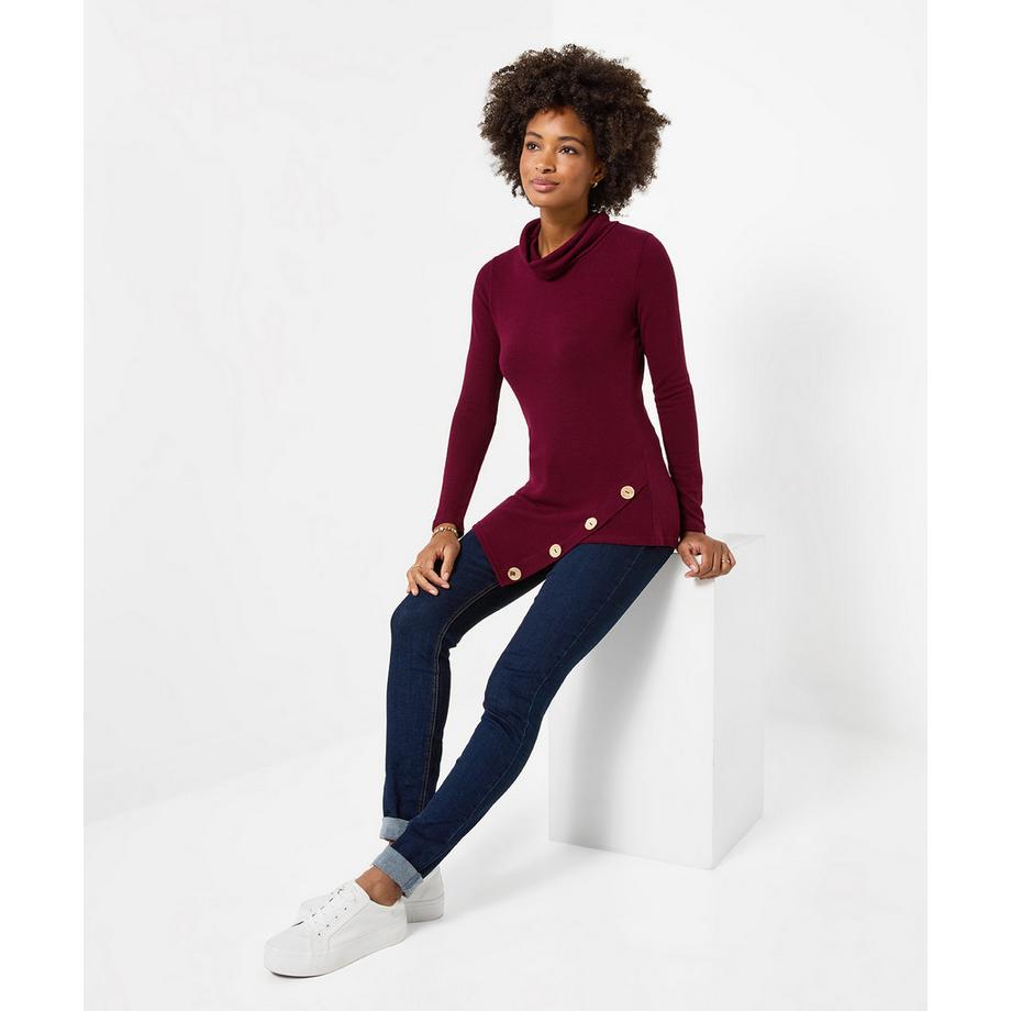 Joe Browns Jersey-Tunika mit Rollkragen und asymmetrischem Saum  