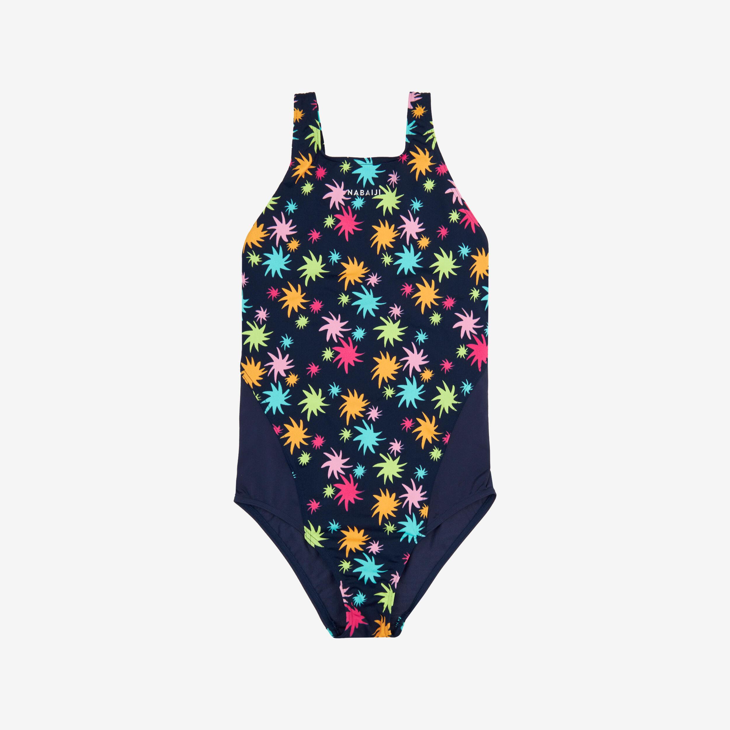 DECATHLON Costume da Bagno Bambina Kamiye Print Alg Costume da bagno bambina poliestere stampato 