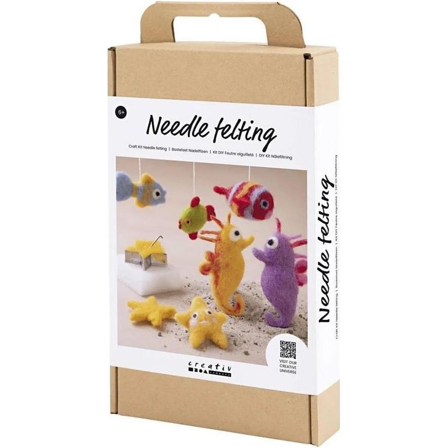 Creativ Company  Bastelset Nadelfilzen Wolle, Filz, Schablonen 