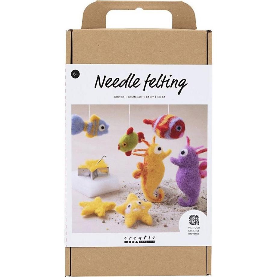 Creativ Company  Bastelset Nadelfilzen Wolle, Filz, Schablonen 