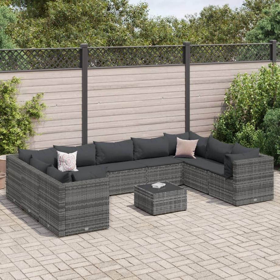 VidaXL set salotto da giardino Polirattan  