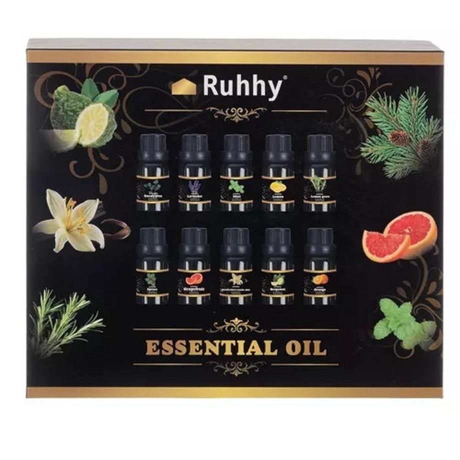 Ruhhy  Ätherisches Öl - Set mit 10 Stück. 15 ml Ruhhy 21938 
