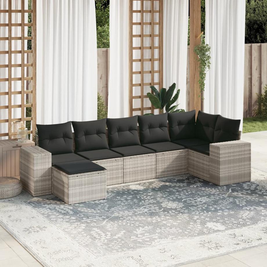 VidaXL Ensemble de canapés de jardin rotin synthétique  