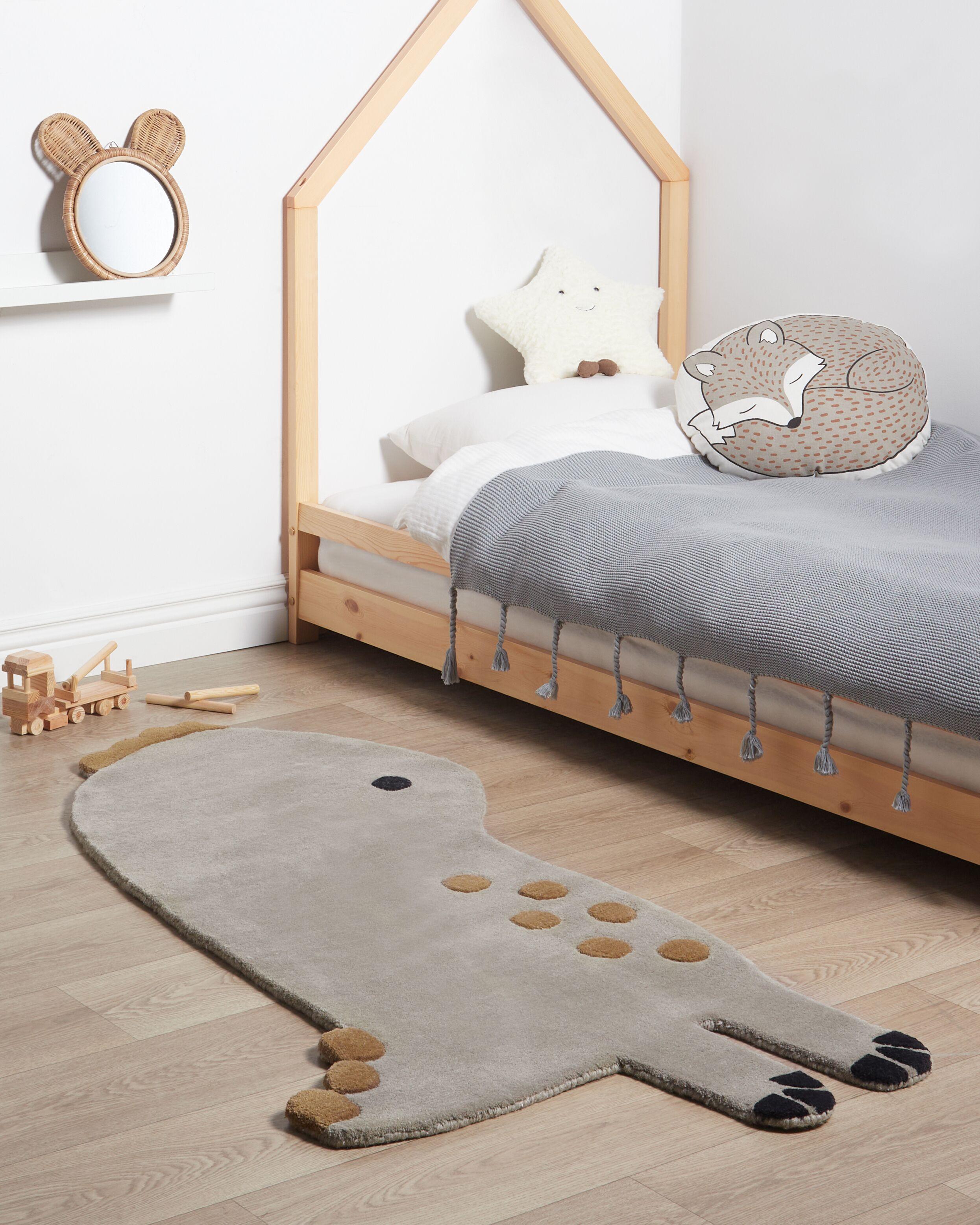 Beliani Tapis enfant en Laine Moderne DINO  