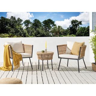 Beliani Ensemble pour bistro en Polyrotin Boho GARGANO  