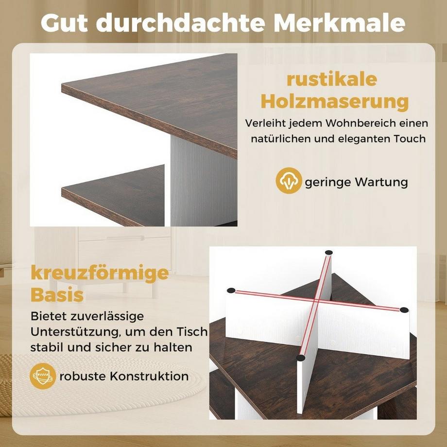 Northix Couchtisch mit Ablageflächen  