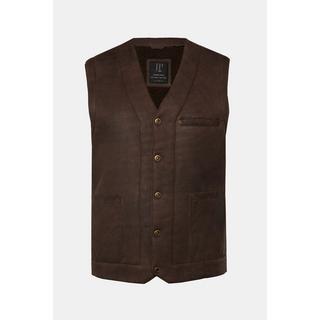 JP1880  Gilet in vera pelle con bottoni, fino alla tg. 7XL 