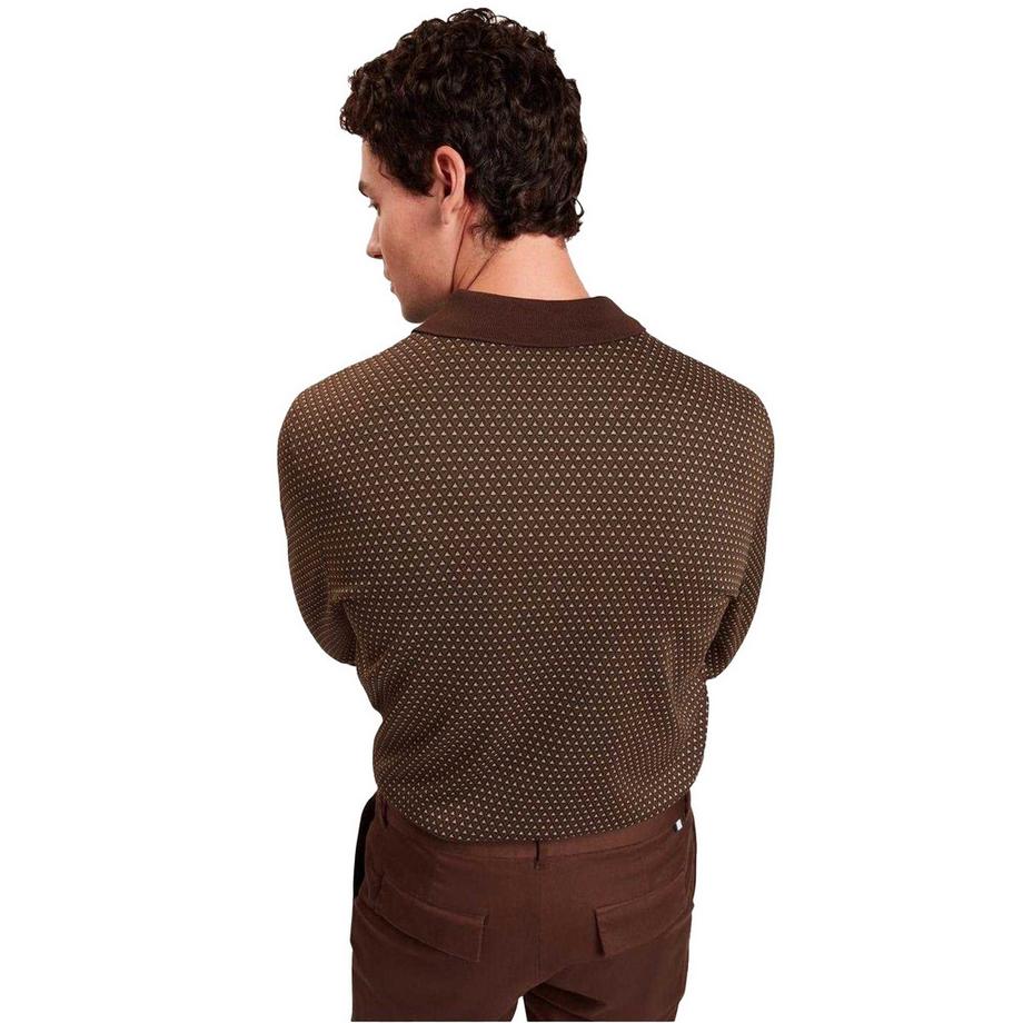 TED BAKER  Maglietta Polo Jacquard Manica Lunga 