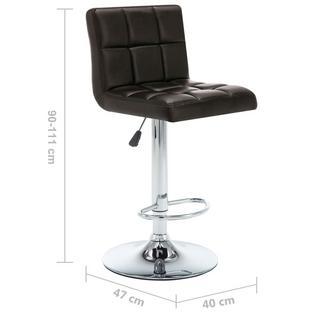 VidaXL Tabouret de bar cuir artificiel  