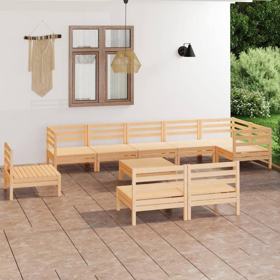 VidaXL Mobilier de jardin bois  