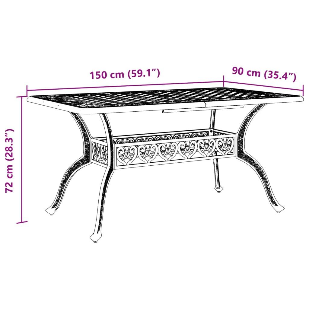 VidaXL Gartentisch aluminium  