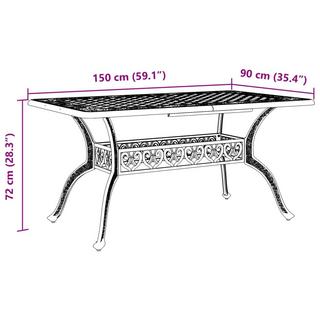 VidaXL Gartentisch aluminium  