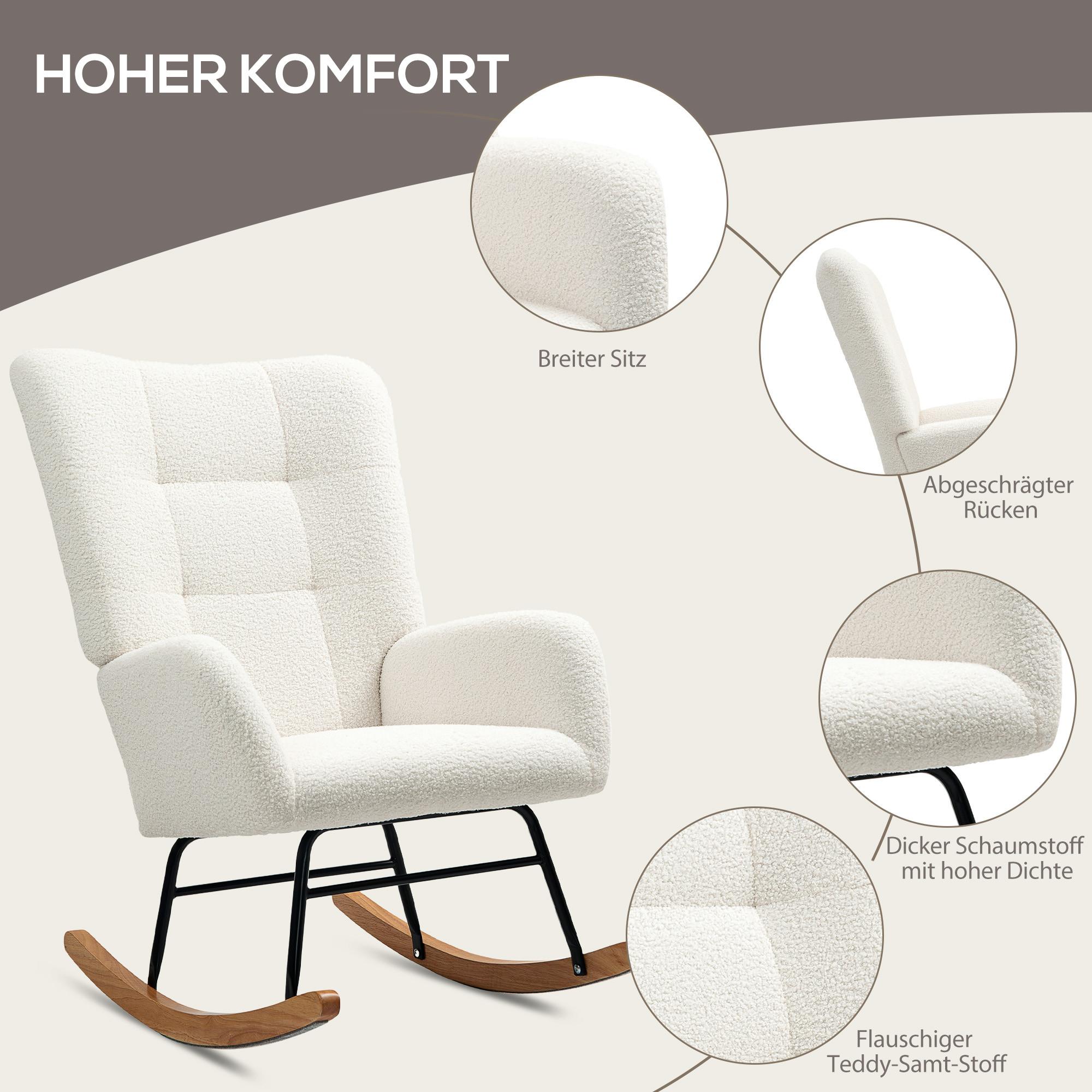 HOMCOM Fauteuil à bascule  