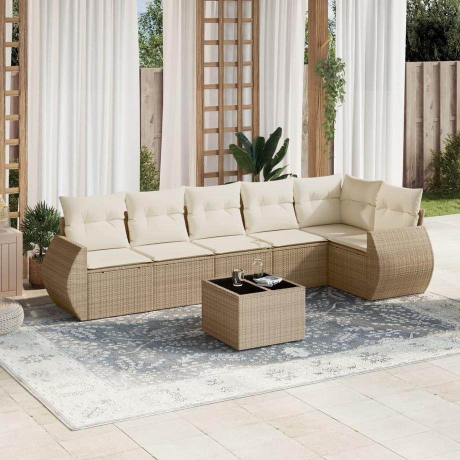 VidaXL Ensemble de canapés de jardin rotin synthétique  