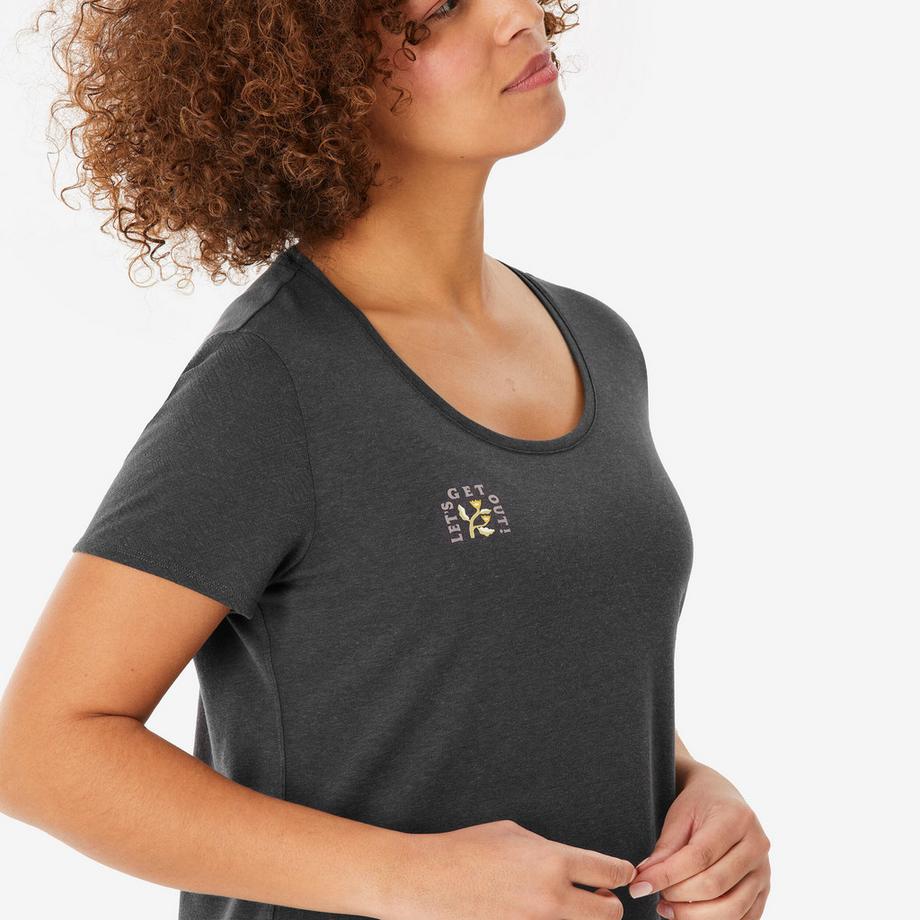 QUECHUA  Kurzarmshirt  Naturwandern Baumwolle 