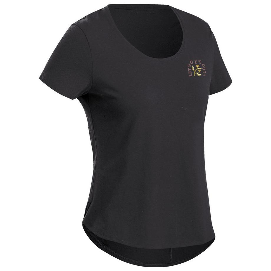 QUECHUA  T-shirt manches courtes femme randonnée nature coton 