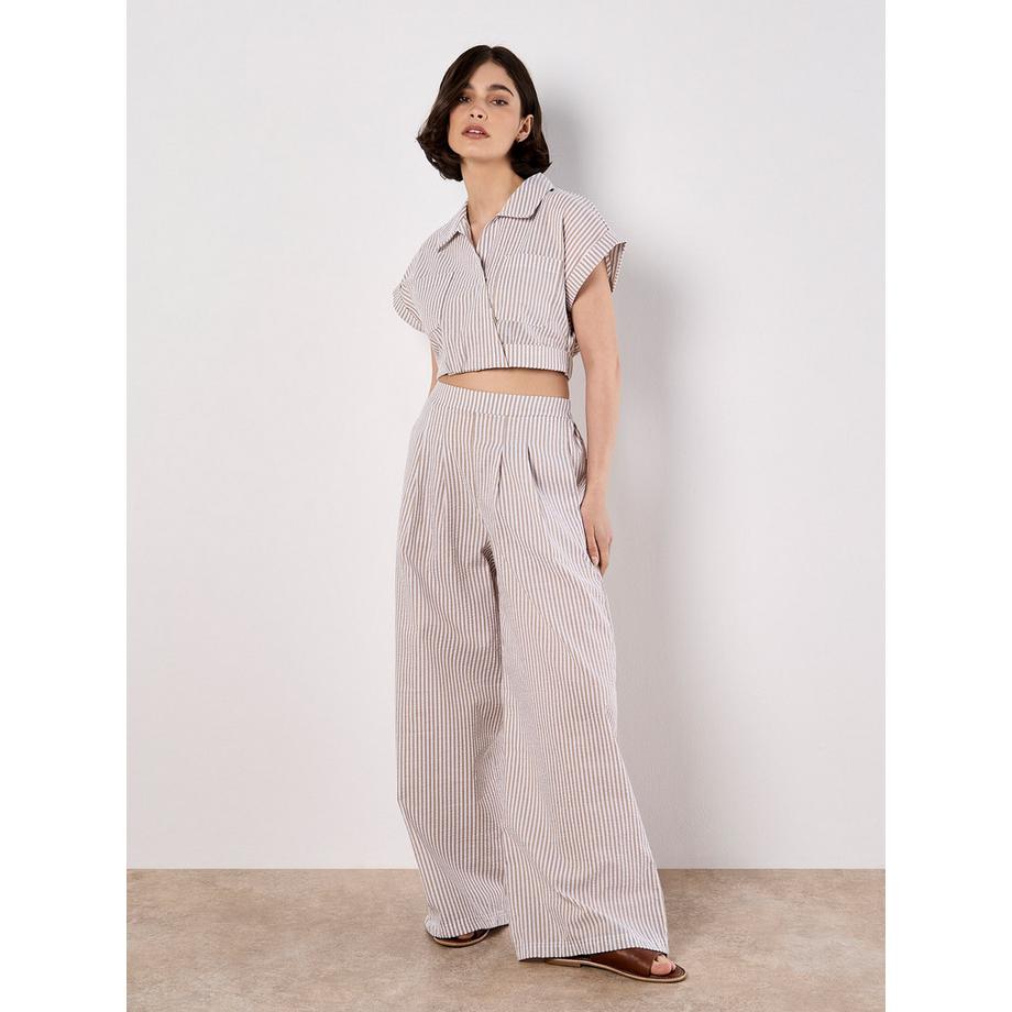 APRICOT Gestreifte Hose mit weitem Bein  