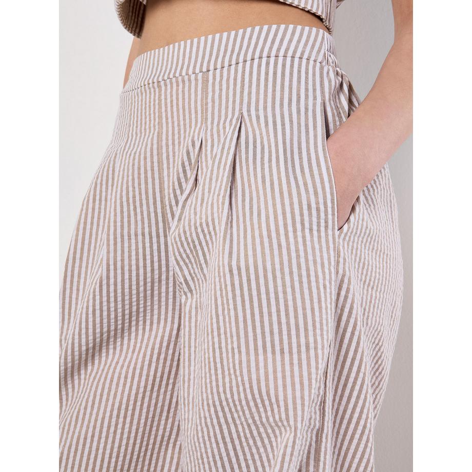 APRICOT Gestreifte Hose mit weitem Bein  