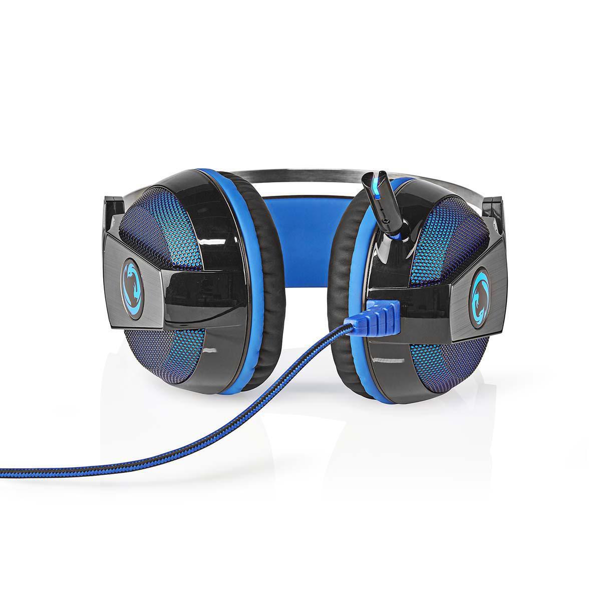 Nedis  Gaming-Headset | Over-Ear | Surround | USB Typ-A | Biegbares & einziehbares Mikrofon | 2,10 m | Normale Beleuchtung 
