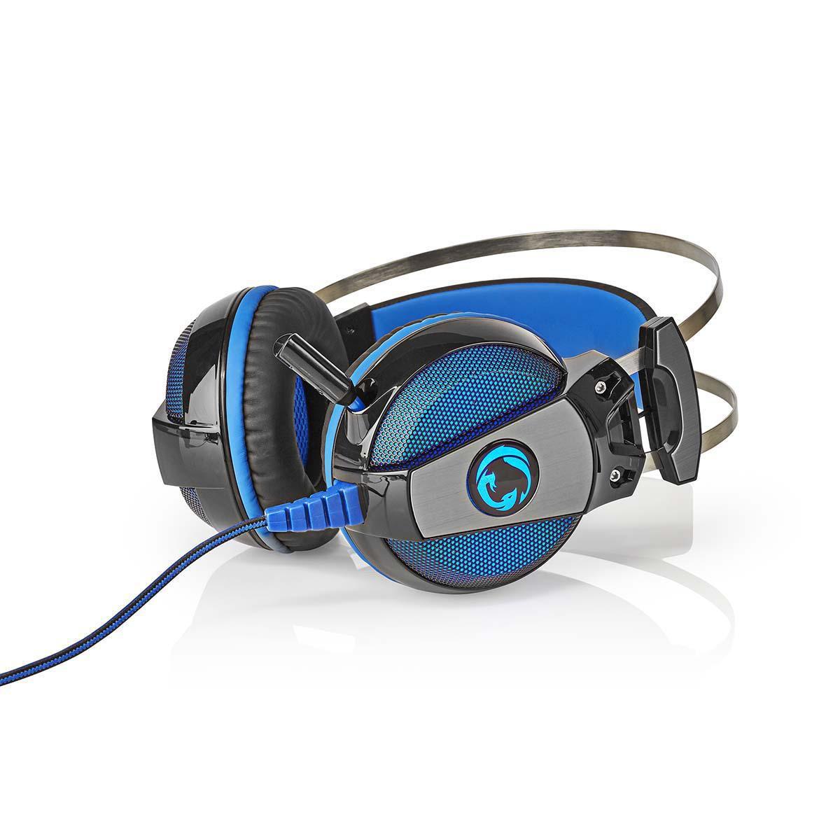 Nedis  Gaming-Headset | Over-Ear | Surround | USB Typ-A | Biegbares & einziehbares Mikrofon | 2,10 m | Normale Beleuchtung 