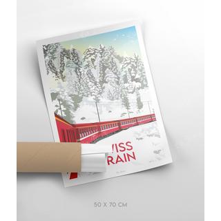 La-Jonx Poster Swiss Train - Bernina Express  