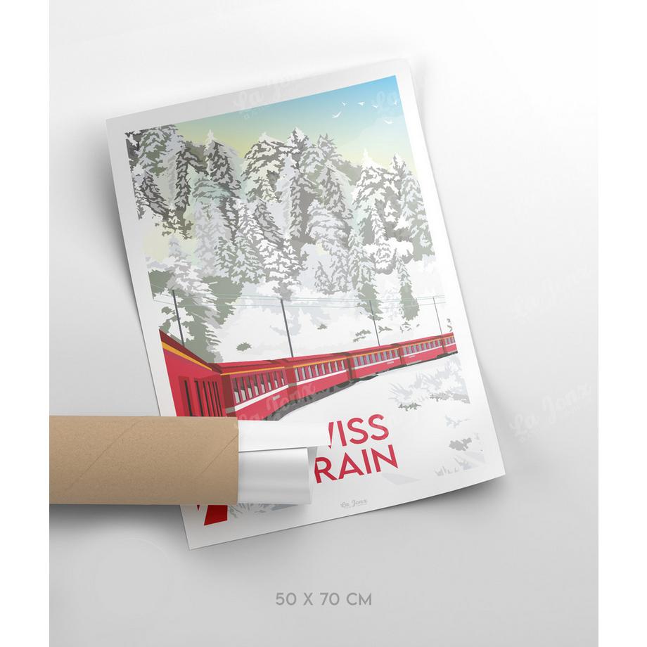La-Jonx Swiss Train - Bernina Express - Poster  
