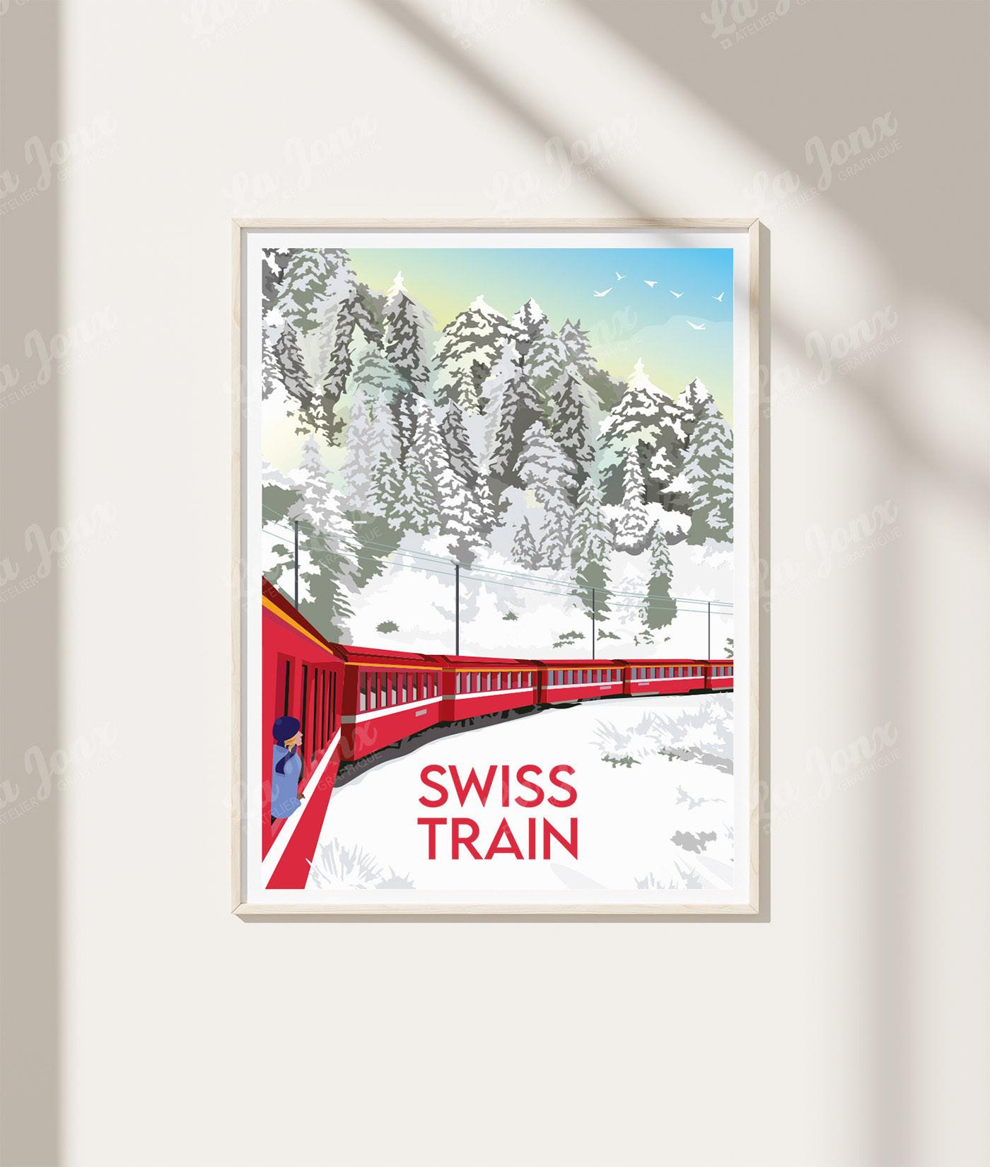 La-Jonx Poster Swiss Train - Bernina Express  