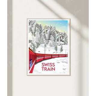 La-Jonx Poster Swiss Train - Bernina Express  