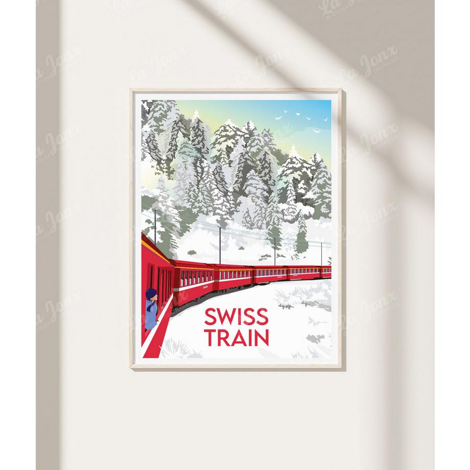 La-Jonx Swiss Train - Bernina Express - Poster  