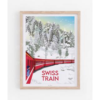 La-Jonx Poster Swiss Train - Bernina Express  