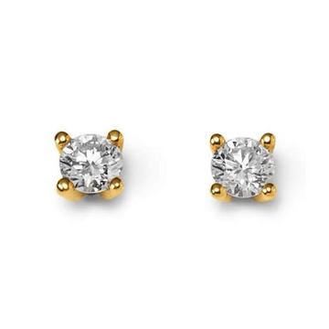 Clous d'oreilles en diamant 0,30ct. or jaune 750