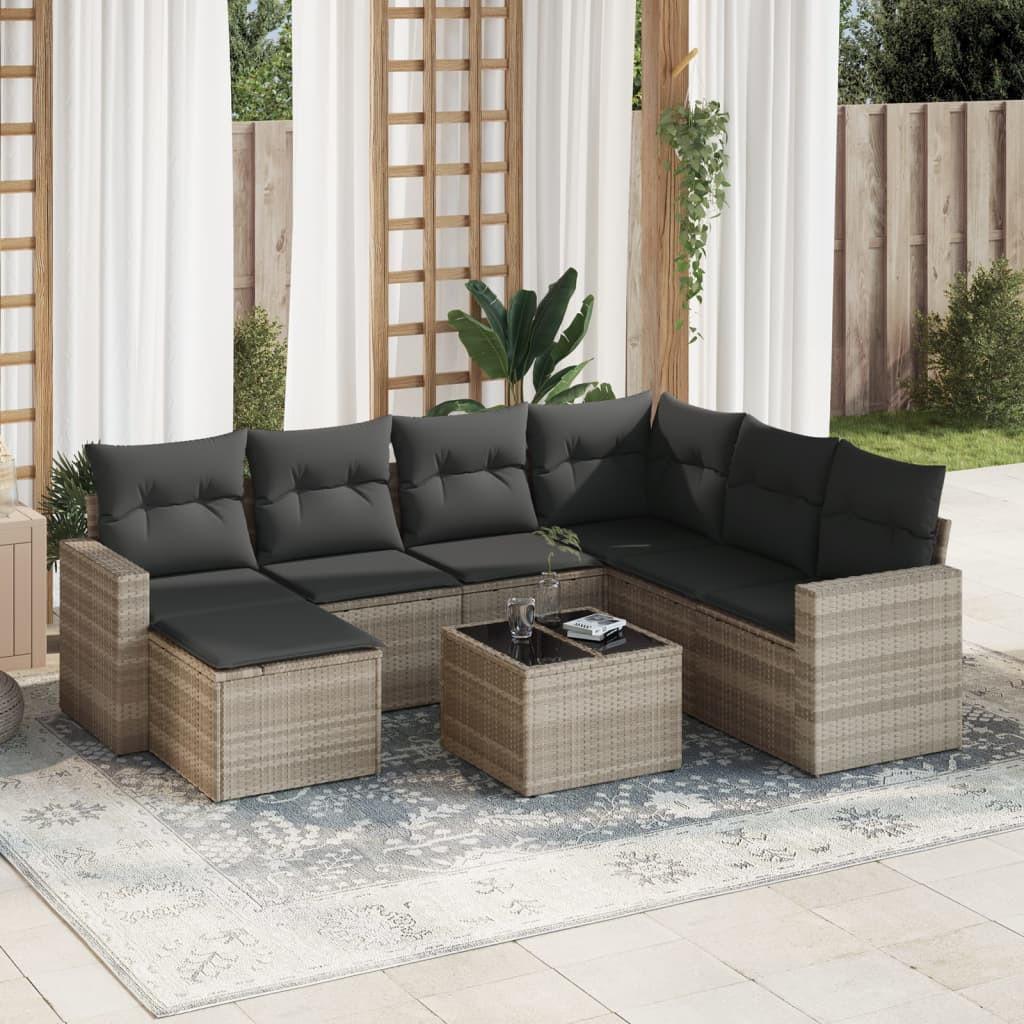 VidaXL set divano da giardino Polirattan  