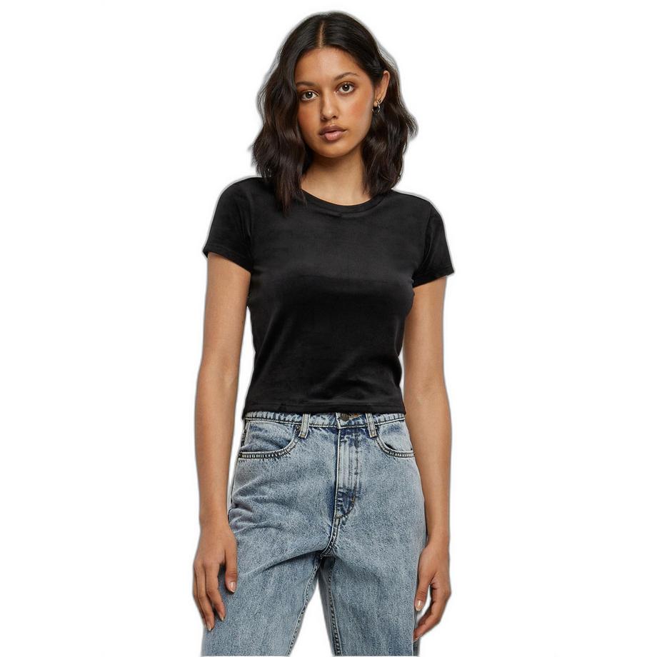 URBAN CLASSICS Samt Kurzarm T-Shirt  