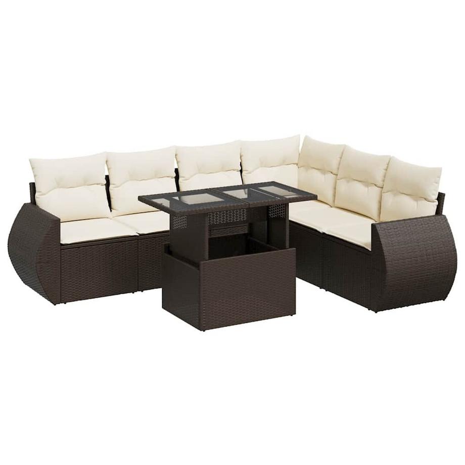 set di divani da giardino Polirattan