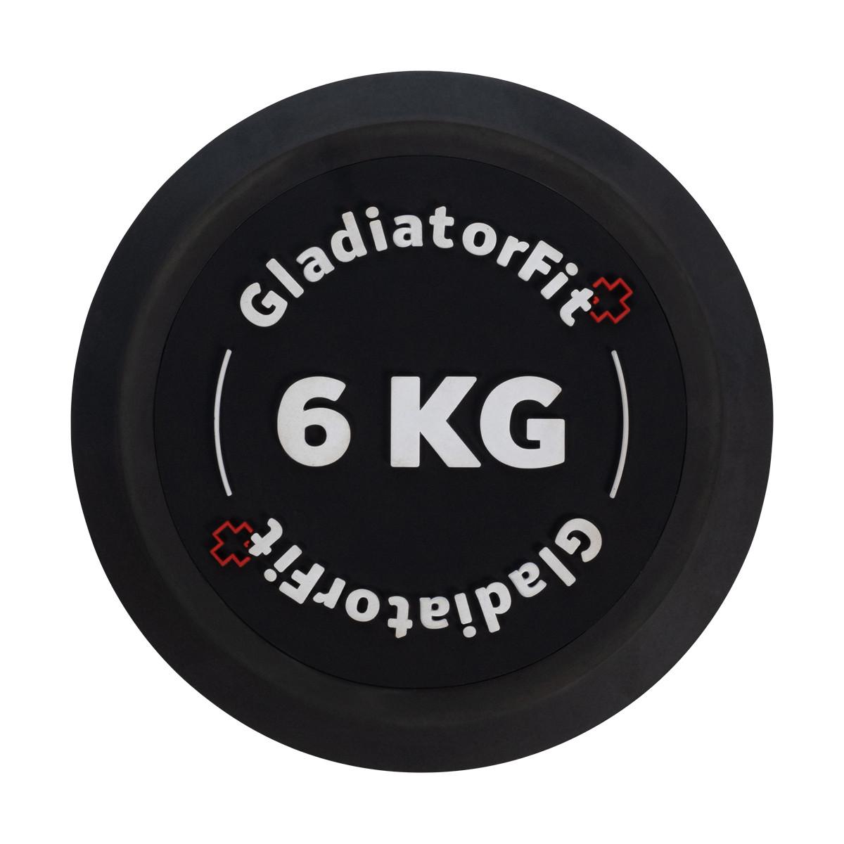 GladiatorFit  Haltère rond en caoutchouc GladiatorFit 
