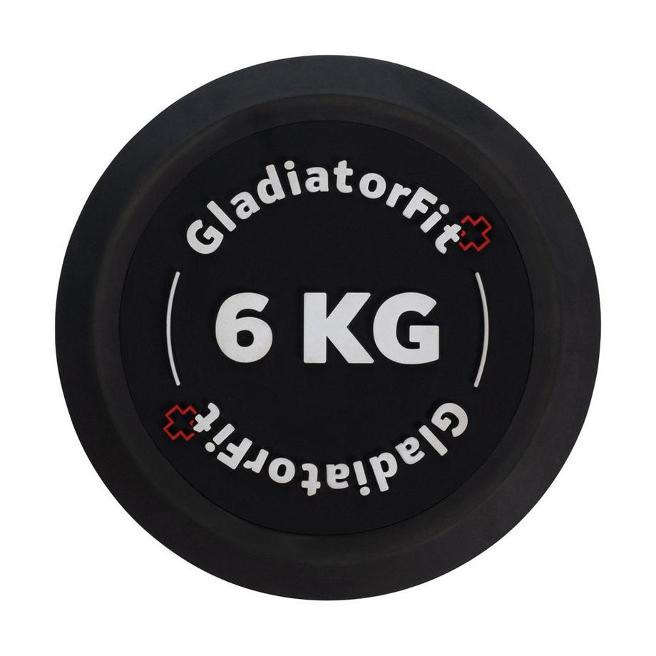 GladiatorFit  Haltère rond en caoutchouc GladiatorFit 