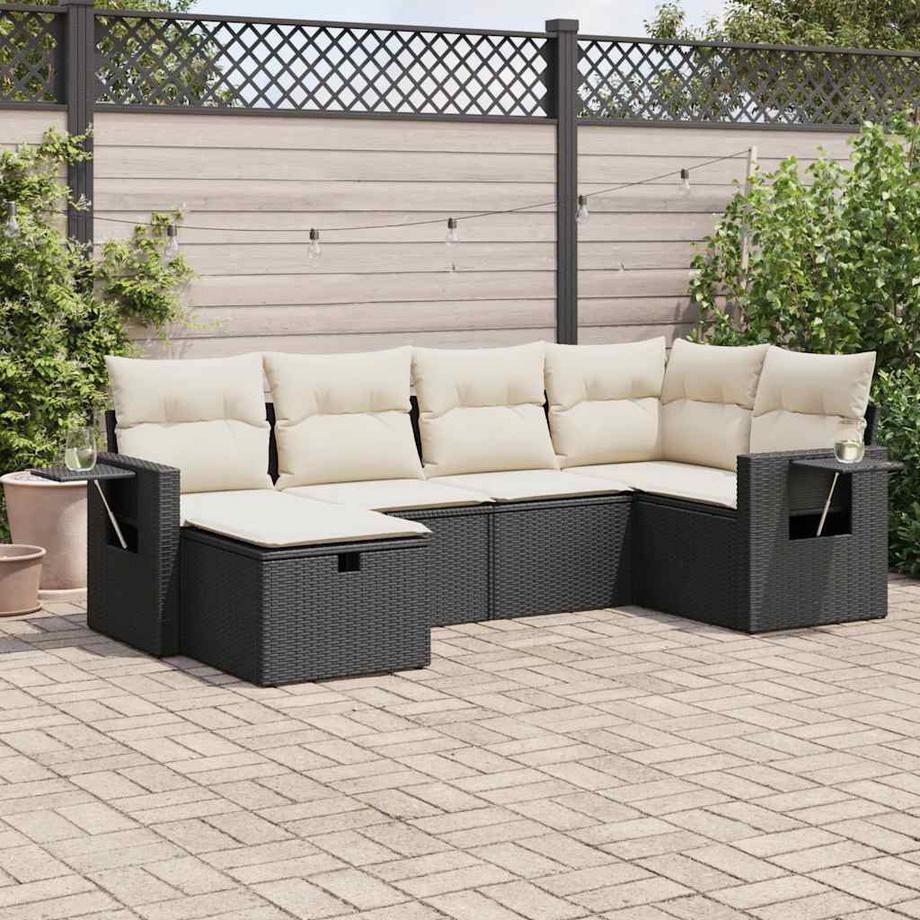 VidaXL set di divani da giardino Polirattan  