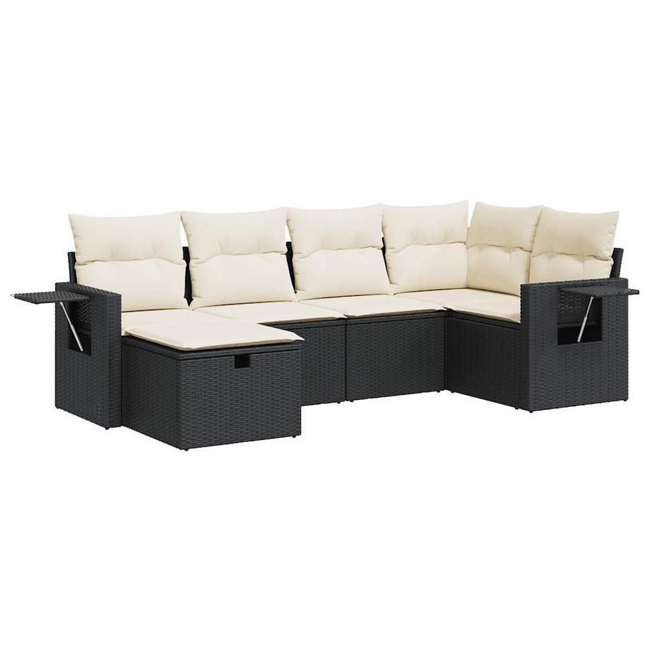 set di divani da giardino Polirattan