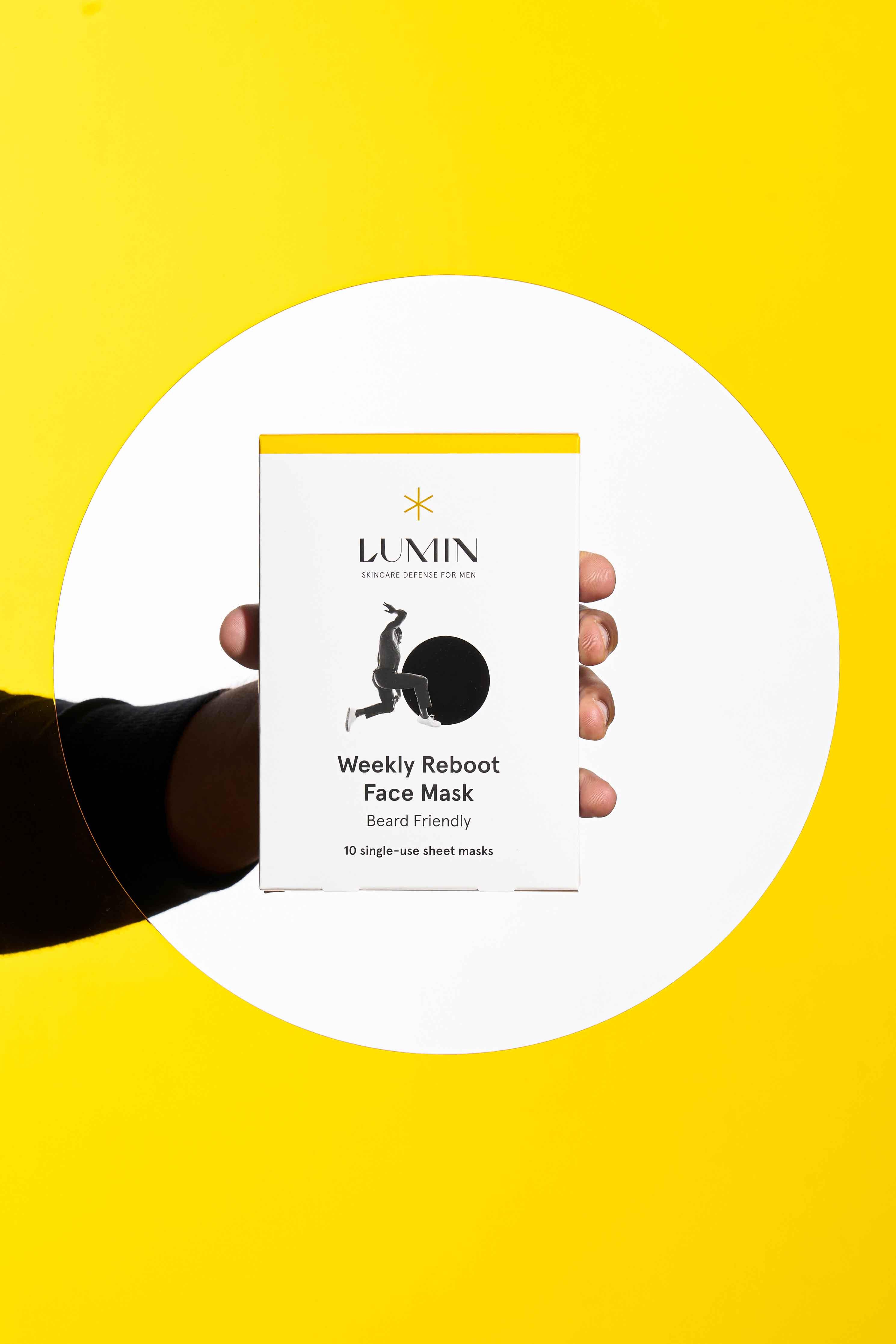 Lumin Skincare  Lumin Skincare Weekly Reboot Face Mask - Beard Friendly (Confezione da 10 pezzi) 