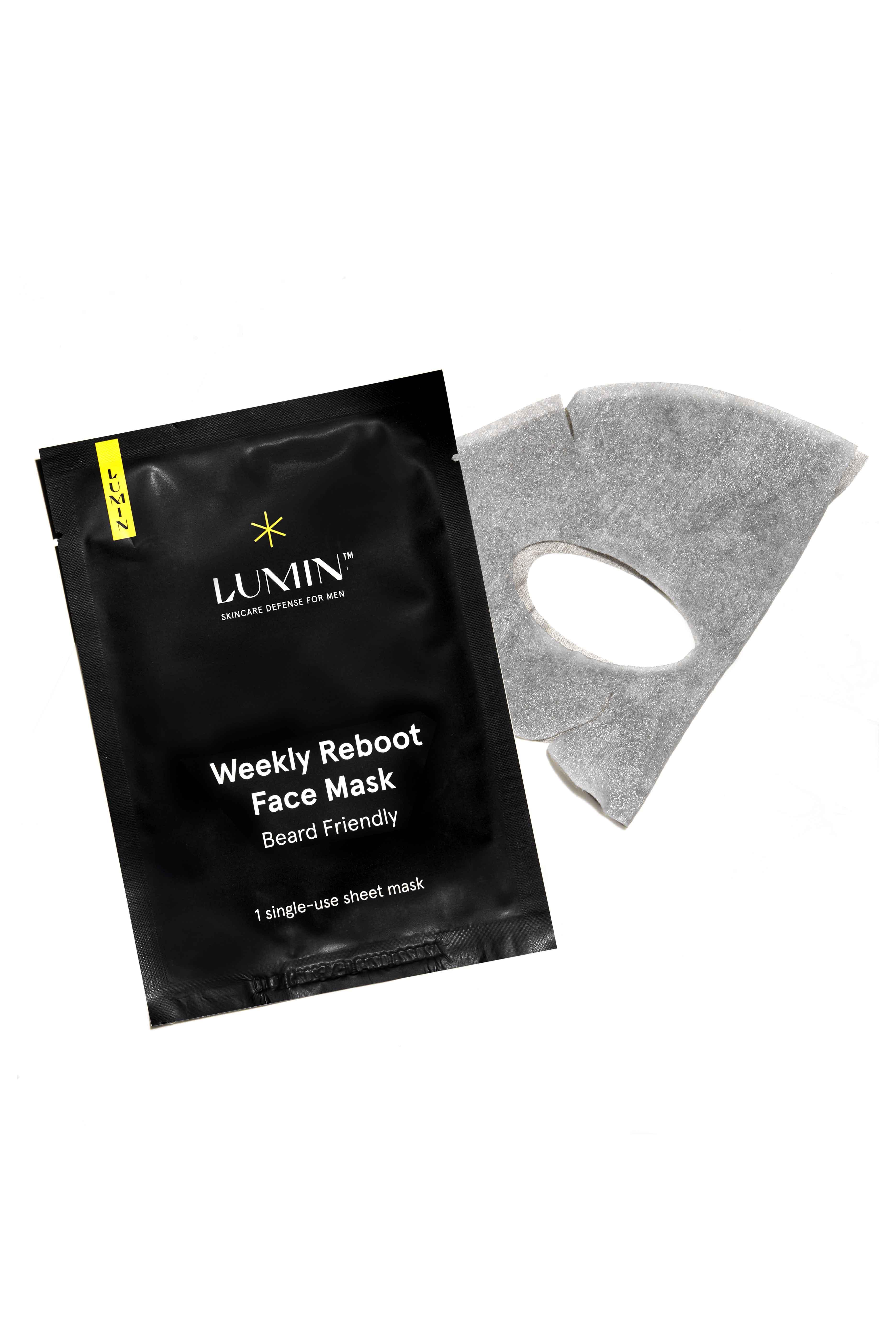 Lumin Skincare  Maschera facciale settimanale di riavvio - Adatta alla barba (Confezione da 10) 