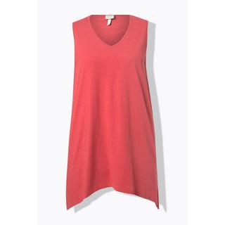 Ulla Popken Débardeur long Base en Pointe Silhouette A Décolleté V Coton Bio  