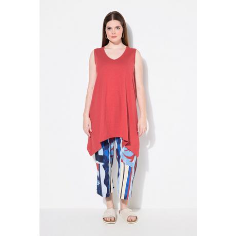 Ulla Popken Débardeur long Base en Pointe Silhouette A Décolleté V Coton Bio  