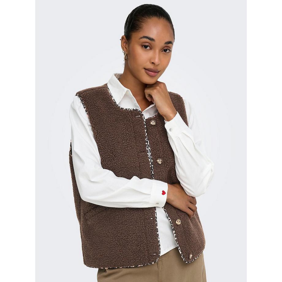 ONLY Veste sans manches en sherpa  
