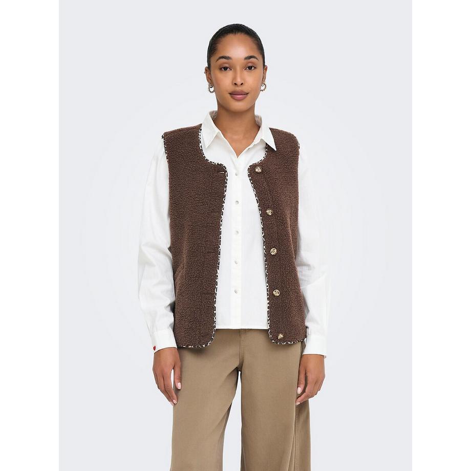 Veste sans manches en sherpa