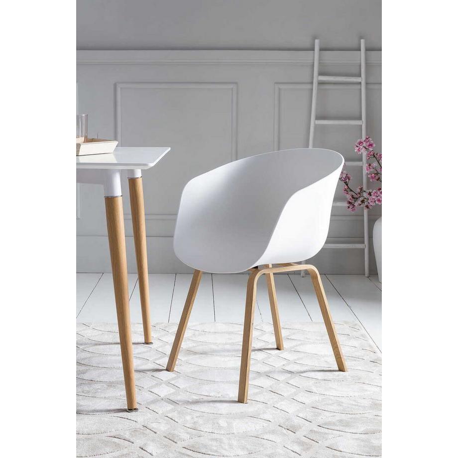 mutoni Esszimmerstuhl weiss 2er-Set  