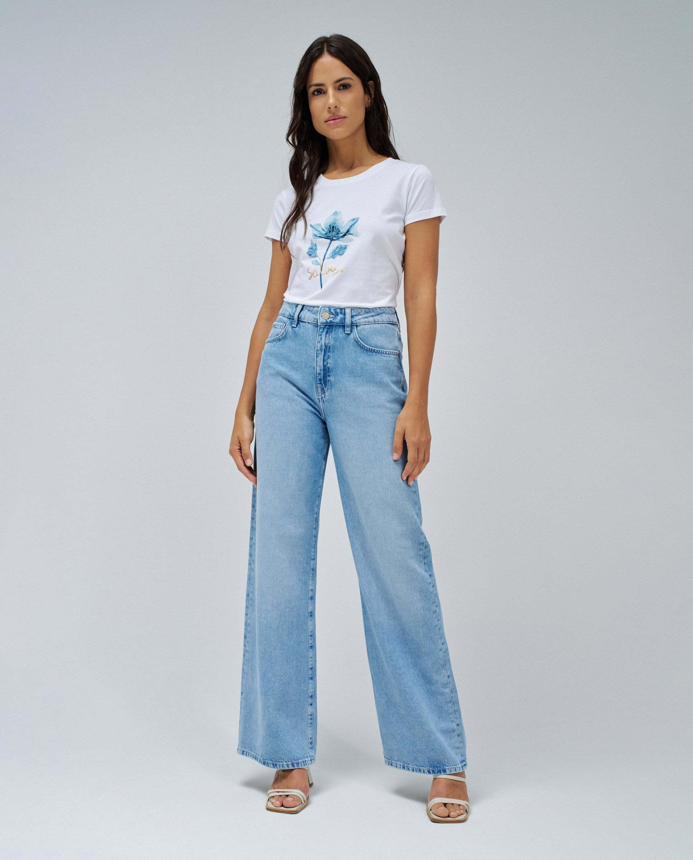 Salsa T-Shirt Stampa Floreale Grafica  