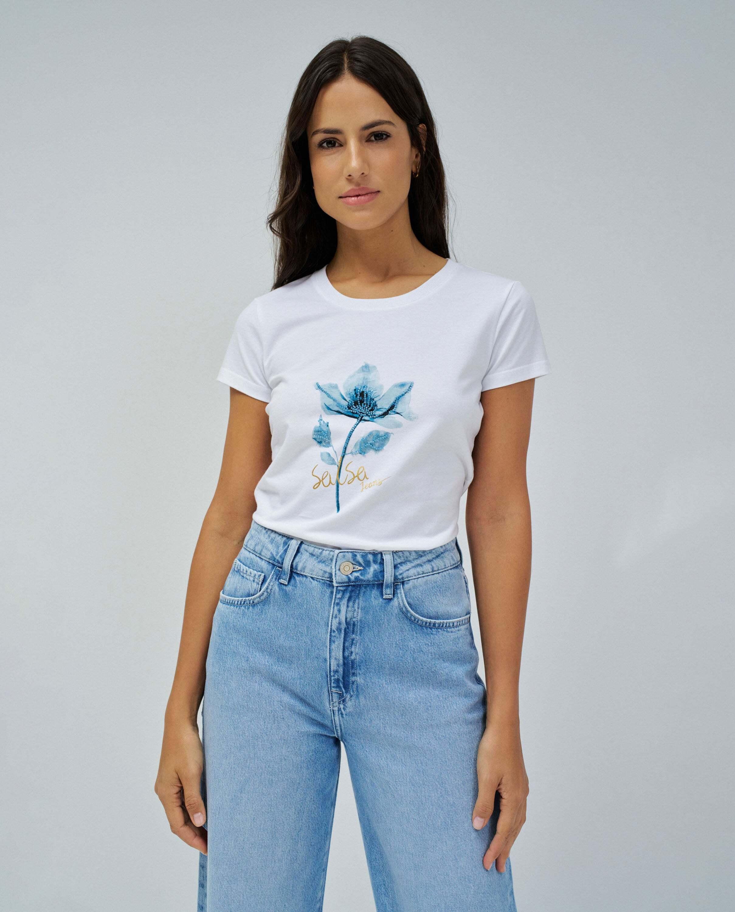 Salsa T-Shirt Stampa Floreale Grafica  