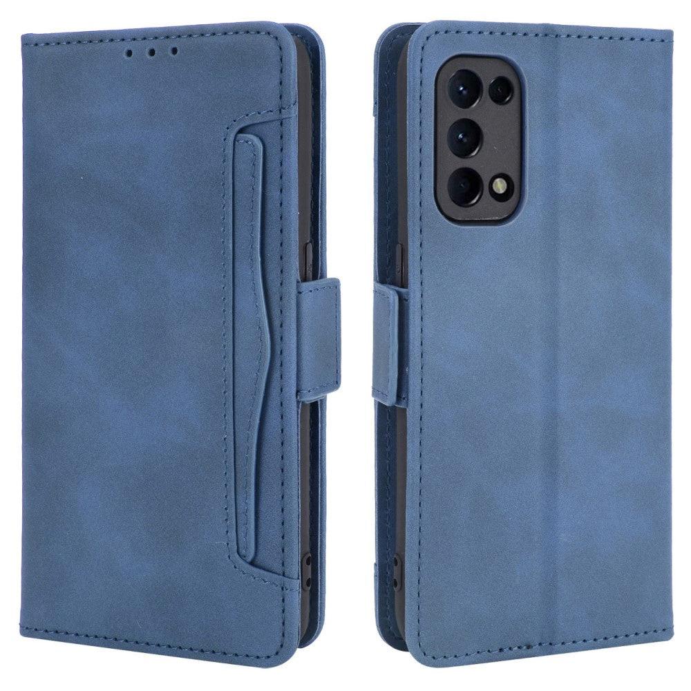 Cover-Discount  OPPO Find X3 Lite - Etui avec de nombreux compartiments pour cartes bleu foncé 