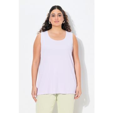 Débardeur en jersey côtelé. Décolleté rond. Coupe Slim